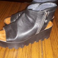 Черни летни боти - сандали естествена кожа , снимка 4 - Сандали - 43142112