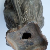 Антика, старинна ваза, скулптура, с фигури на Афродита, метална сплав., снимка 5 - Антикварни и старинни предмети - 37163579