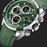 Мъжки часовник Naviforce Military Watch, Сребрист / Зелен, снимка 2 - Мъжки - 40246326