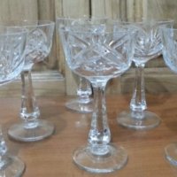 Кристални чаши Зорница , снимка 3 - Антикварни и старинни предмети - 36614935