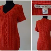 83. Пуловер Carolyn Taylor Размер по етикет XL, по-скоро отговаря на L 75 % райлон, 25 % полиестер с, снимка 1 - Блузи с дълъг ръкав и пуловери - 33131474