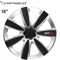  Тасове за джанти 16'' Versaco Carbon GTX - Black / Silver, снимка 1 - Аксесоари и консумативи - 43227698