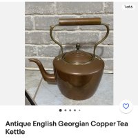 Античен меден чайник, внос от Англия , снимка 5 - Антикварни и старинни предмети - 43408084
