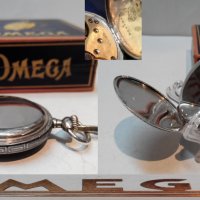 Рядък джобен часовник ОМЕГА сребро ниело OMEGA, снимка 11 - Джобни - 32497082