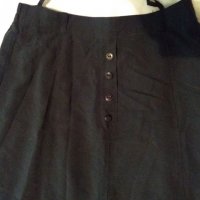 Дамска лятна черна пола с подплата и 4 копчета S-М, снимка 1 - Поли - 28799006