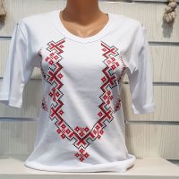 Нова дамска блуза с трансферен печат Шевица, България, Етно мотив, снимка 8 - Тениски - 28013549