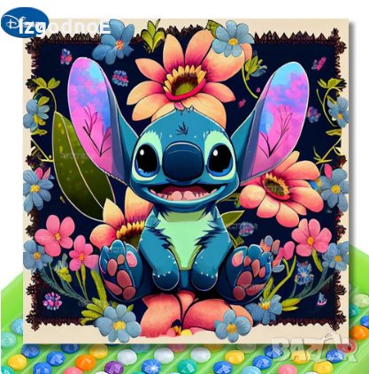 Диамантен гоблен Лило и Стич Lilo and Stitch, снимка 1