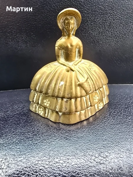 Колекционерска масивна бронзова камбанка - 18см. (00001), снимка 1