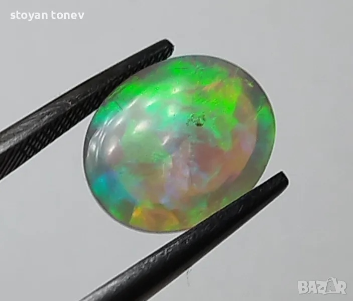 Деликатен кристален опал с нежни цветове - 2.08кт.! Сертифициран!, снимка 1