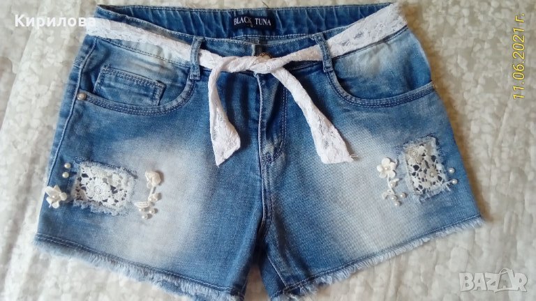 Къси дънкови панталонки нови, снимка 1