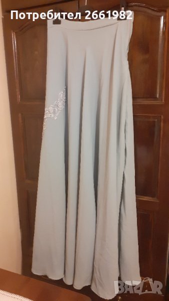 Разкошна небесносиня дълга пола - много богата!, снимка 1