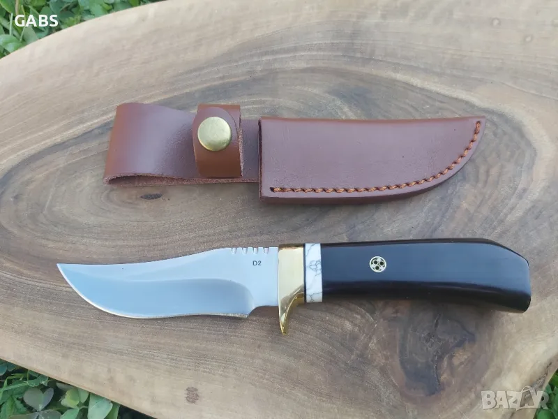 Висококачествен ловен нож стомана D2 с кожена кания,LN406, снимка 1