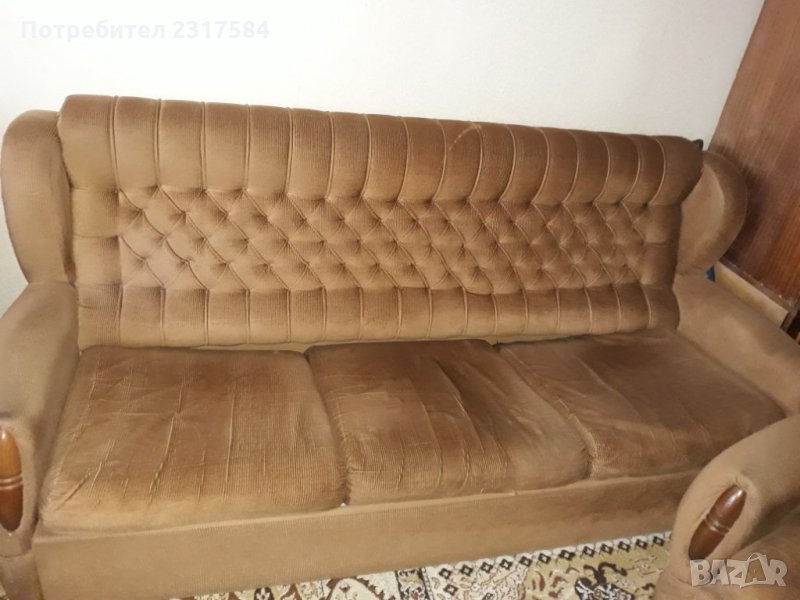 Продавам холна гарнитура с 1бр. фотъол и1бр.таборетка., снимка 1