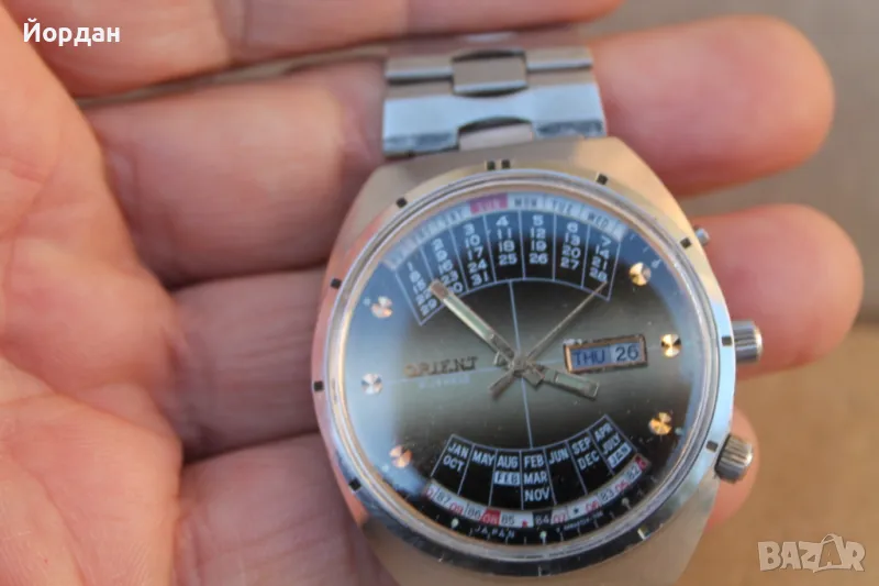 Японски автоматичен мъжки ръчен часовник ''Orient'' календар, снимка 1