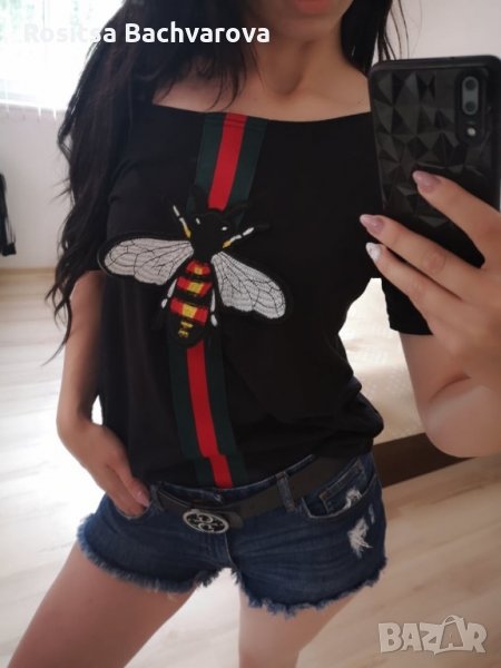 Топ с пчела, Megz, XS/S размер, снимка 1