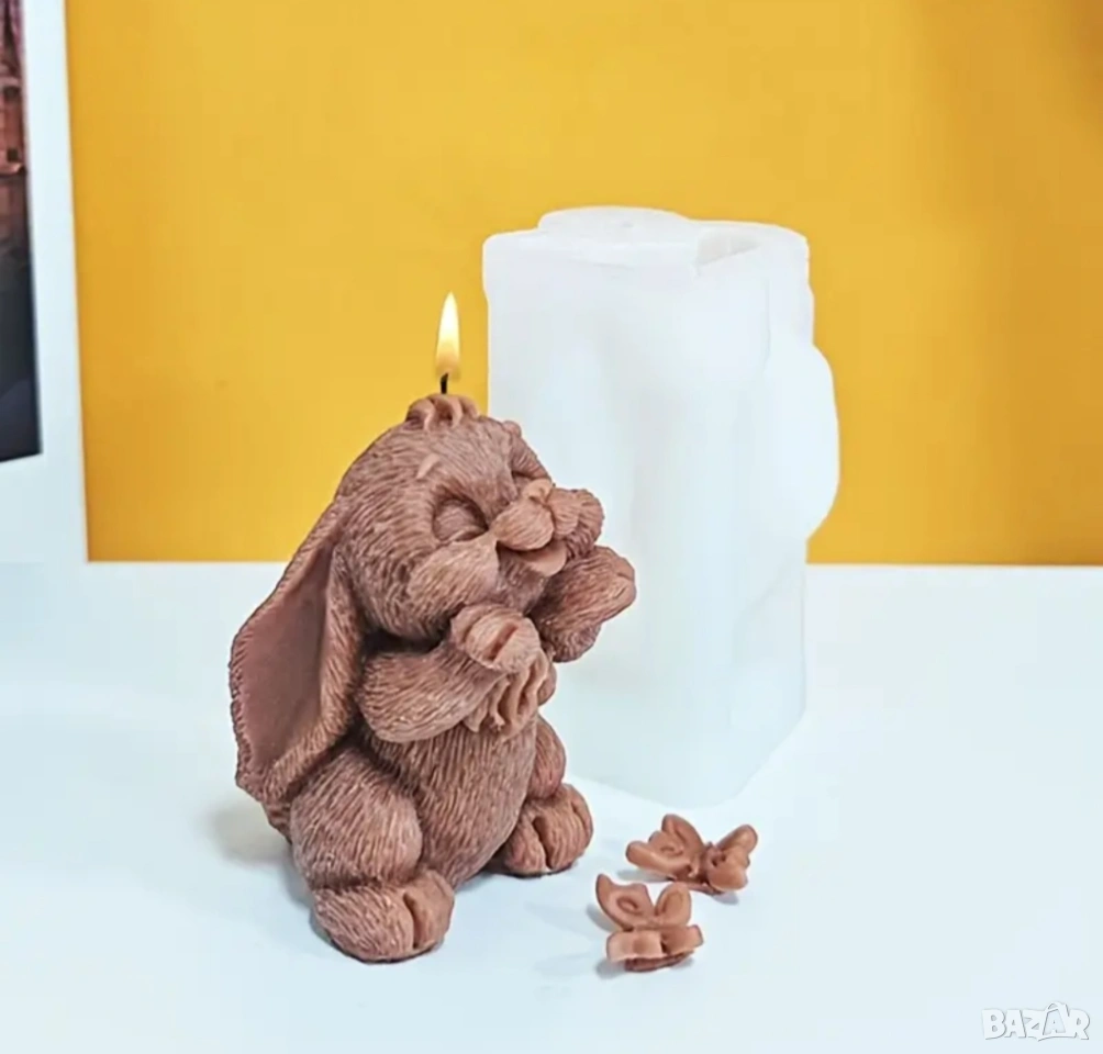 Молд зайче с пеперуда (1), снимка 1