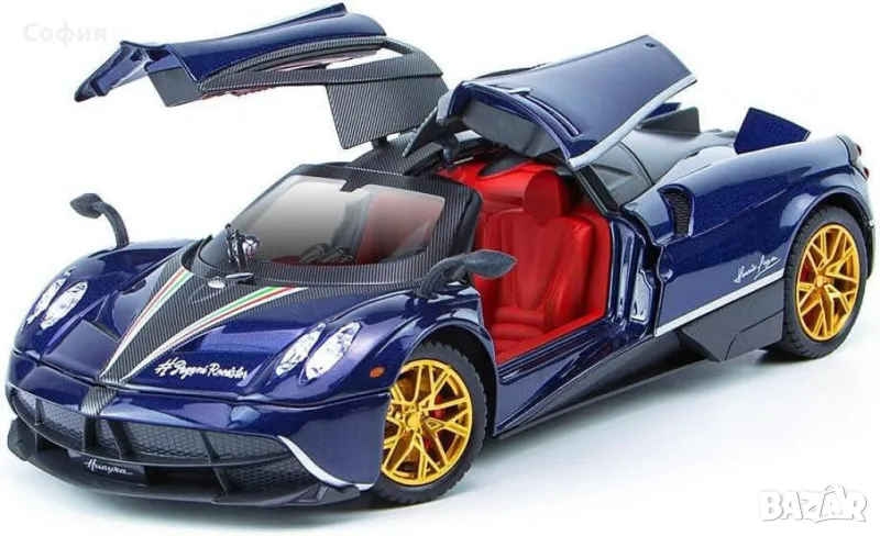 Метална количка Pagani с пушек, звук и светлина, снимка 1