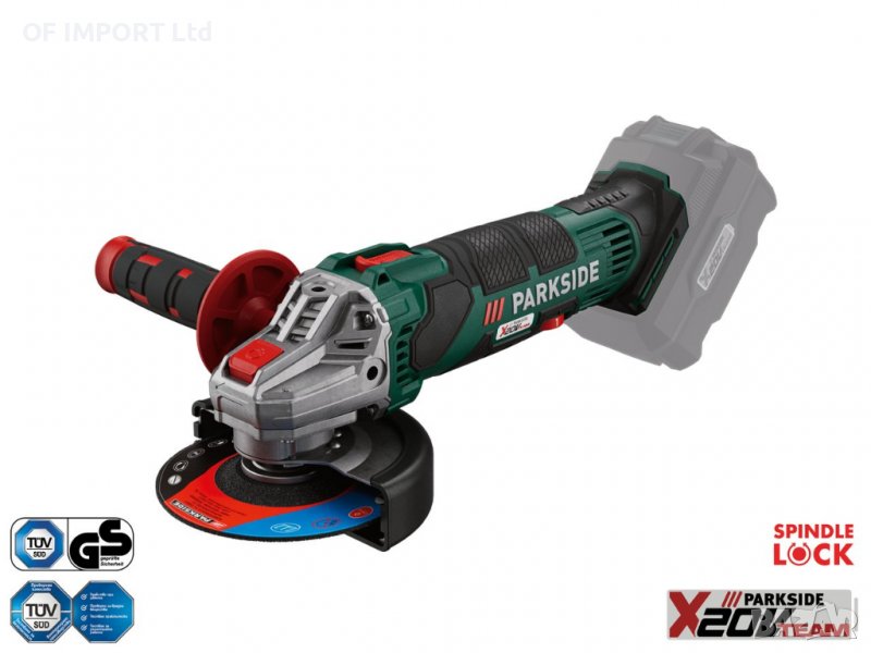 ПРОМО Акумулаторен Флекс Ъглошлайф PARKSIDE 20V Li-Ion, снимка 1