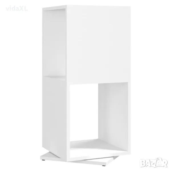 vidaXL Въртящ се шкаф, бял, 34,5x34,5x75,5 см, инженерно дърво(SKU:339557), снимка 1