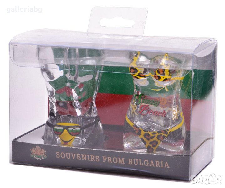 Комплект чаши (шотове) мъжка и дамска физика с бански , снимка 1