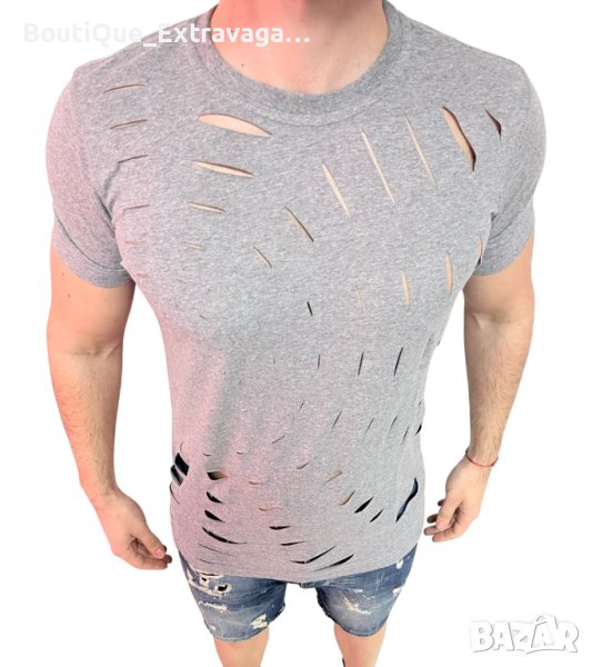 Мъжка тениска Dsquared Cracked Grey !!!, снимка 1