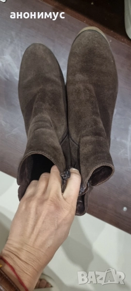Боти естествен велур , снимка 1