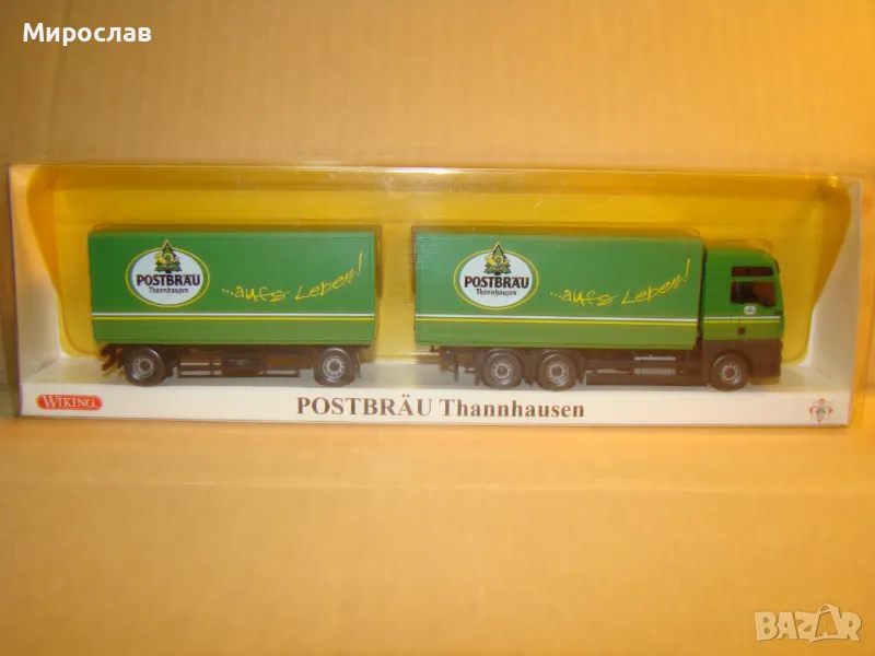 WIKING H0 1/87 MAN TGA КАМИОН МОДЕЛ ТИР ИГРАЧКА, снимка 1