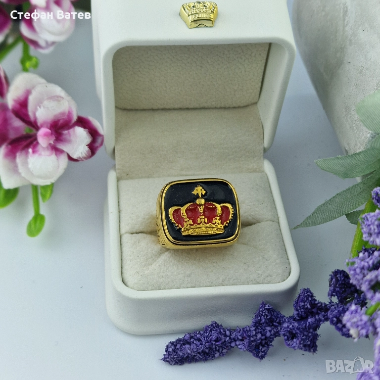 Пръстен „Кралска корона – квадрат“, снимка 1
