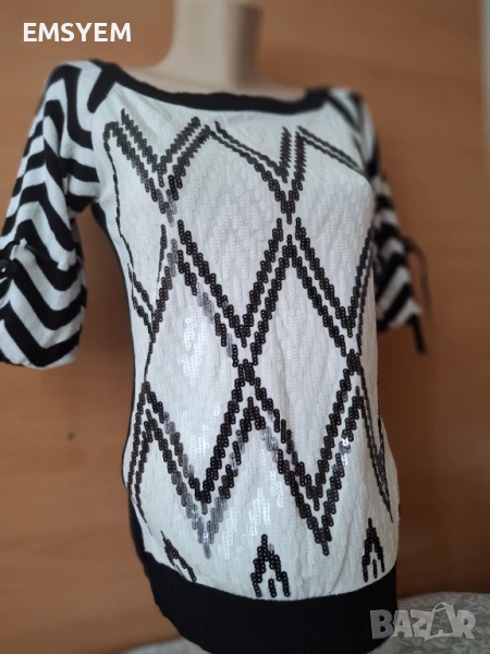 Дамска блуза , плетиво и паети ARTISTIC, снимка 1