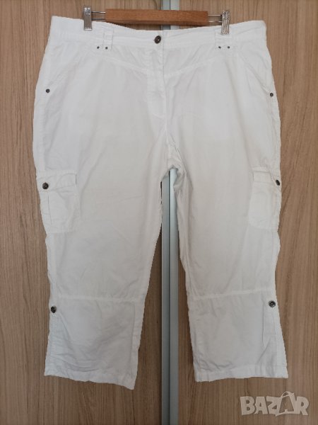 Бял памучен панталон, снимка 1