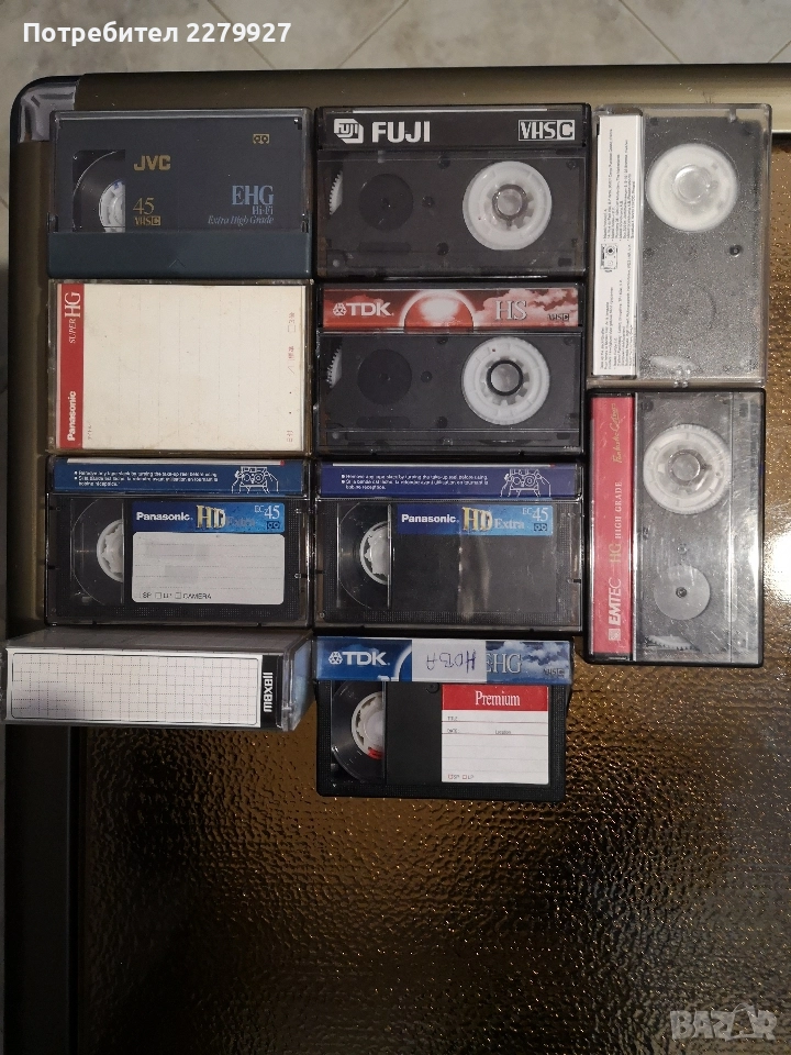VHS C Видео касети презарезени с чисто нова видео лента TDK HS 45 min. , снимка 1