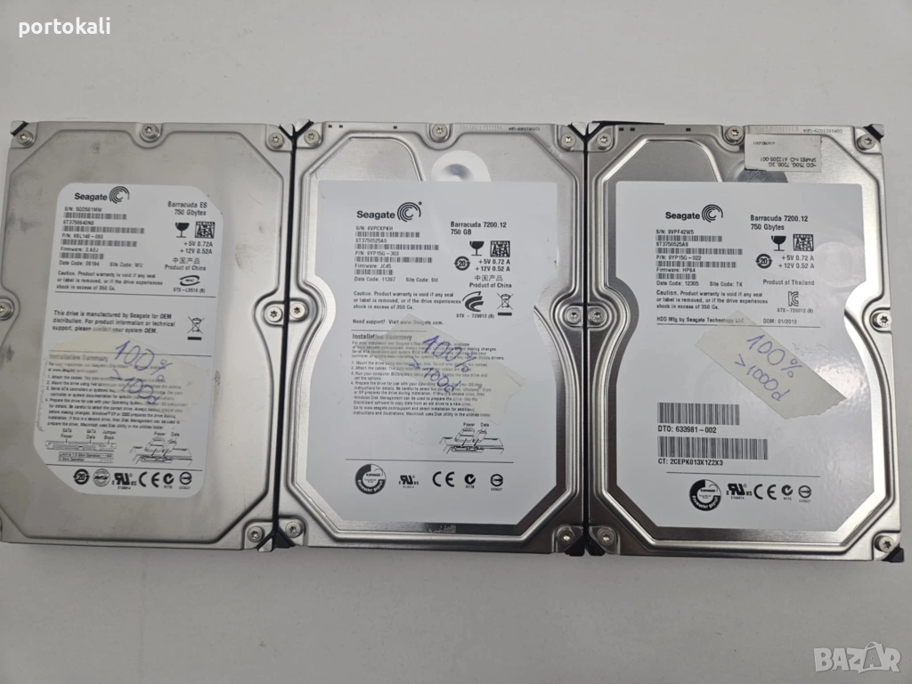 +Гаранция! 750GB PC Хард твърд диск HDD 3.5" инча за компютър, снимка 1