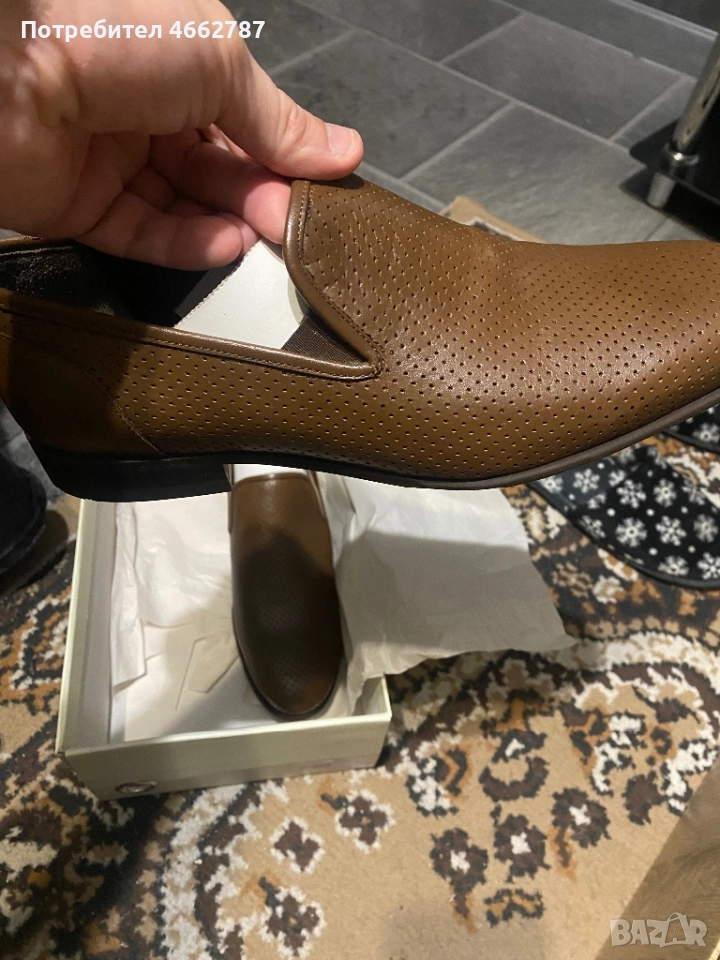 Terra-Чисто нови кожени мъжки обувки 42 номер, снимка 1