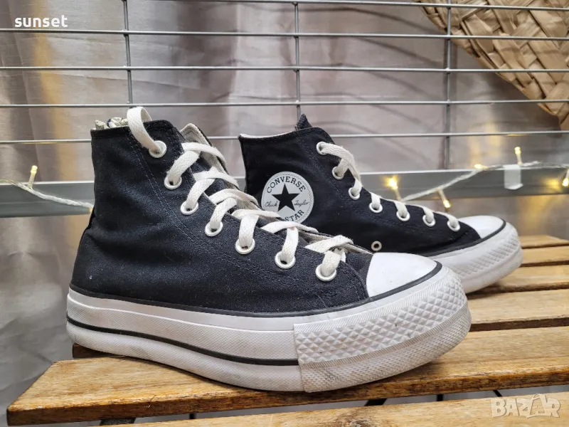 CONVERSE  височи черни кецове-> 39 номер, снимка 1