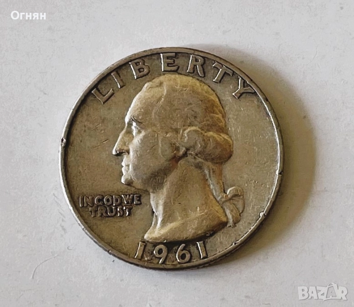 1/4 quarter долар, сребро 1956-1964, снимка 1