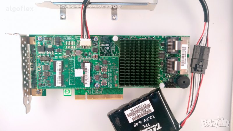 RAID контролер AOC-S2208L-H8iR SuperMicro PCIe v3 1GB SATA/SAS6 RAID 0,1,5,6,50,60, снимка 1
