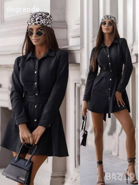 Есенно зимна рокля с дълъг ръкав , снимка 1