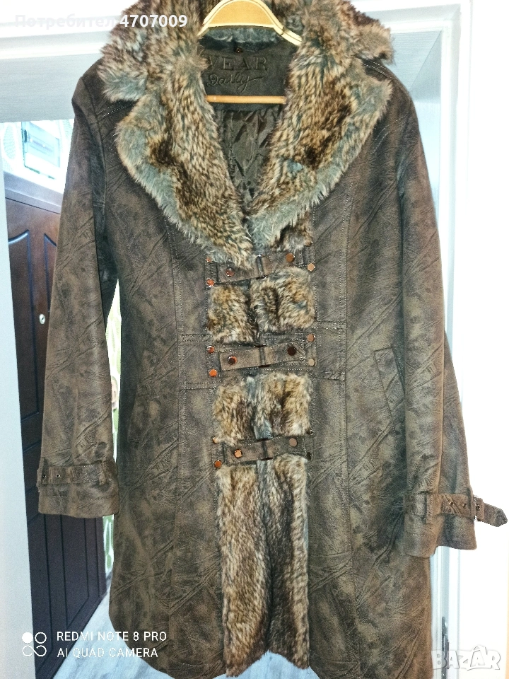 Продавам палто втора употреба - имитация на кожа-цена 25евро, снимка 1