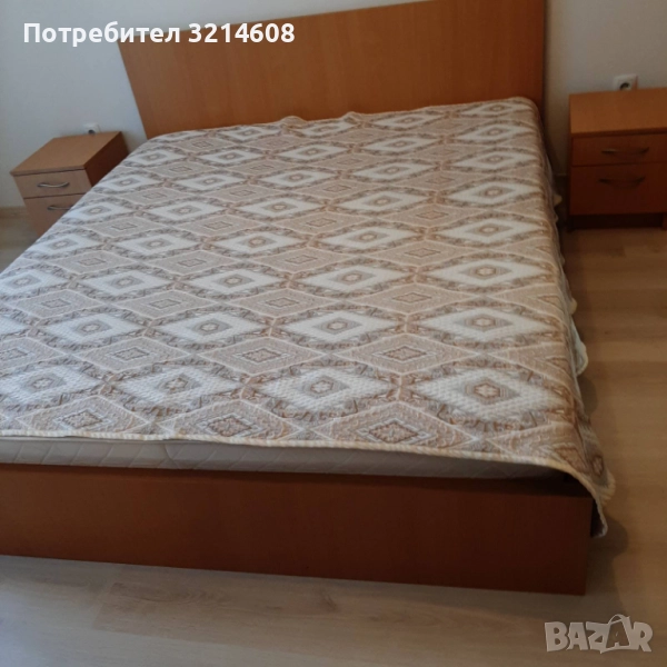 Продавам спалня с нов матрак и единичен гардероб, снимка 1