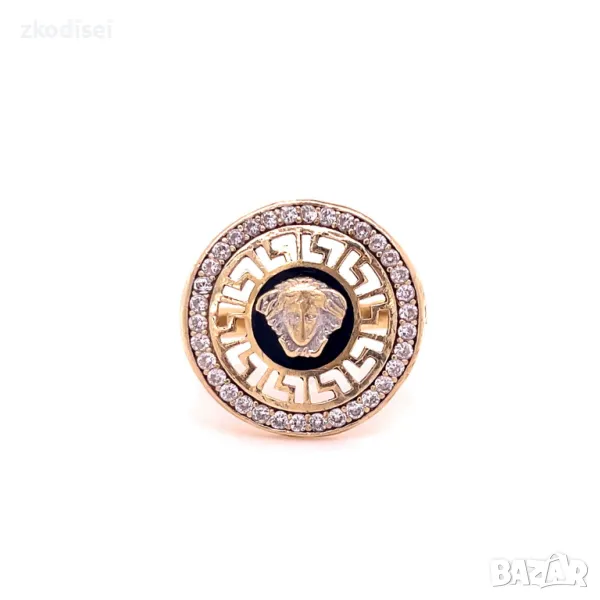 Златен мъжки пръстен 4,58гр. размер:63 14кр. проба:585 модел:28460-5, снимка 1