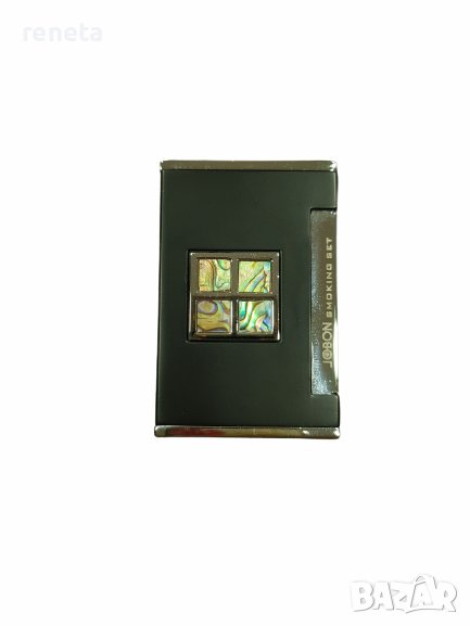 Запалка Jobon, Противовятърна, Комплект с калъф, Черна, снимка 1