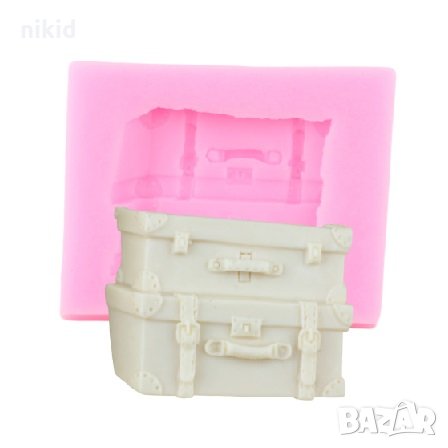 Малки куфари куфар силиконов молд форма декорация торта фондан шоколад и др., снимка 1