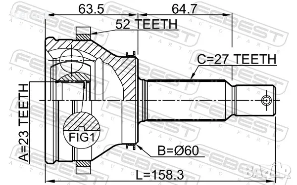 Задно каре за полуоска, снимка 1