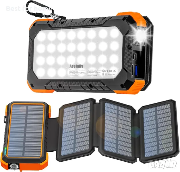 Супер мощна батерия със соларни панели 45 800 mAh WASTDE , снимка 1