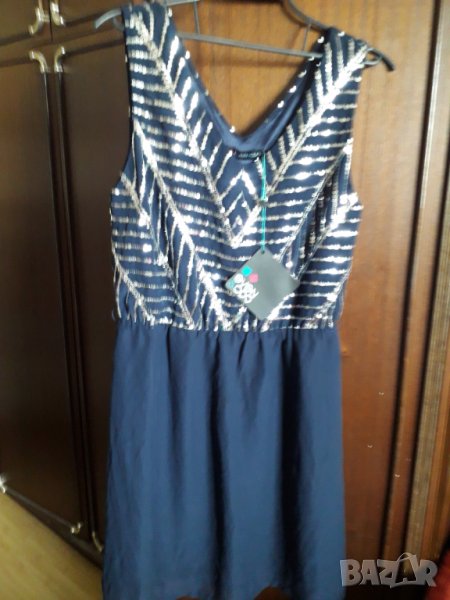 Дамска официална рокля без ръкав с пайети, снимка 1