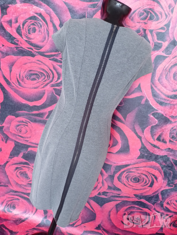 H&M Сива офис рокля до коляното ХЛ, снимка 4 - Рокли - 36558498