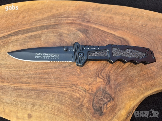 Масивен сгъваем нож DARK OPERATIONS StratoFighter,CTV 2, снимка 10 - Ножове - 52814254