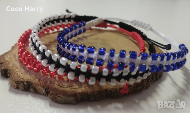 Гривна макраме,ръчно изработена, снимка 2 - Гривни - 52990680