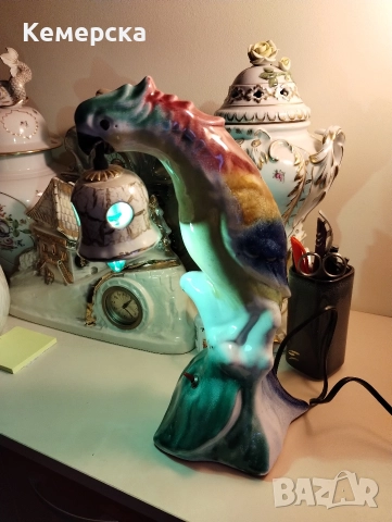 Нощна лампа папагал, снимка 5 - Антикварни и старинни предмети - 52594467