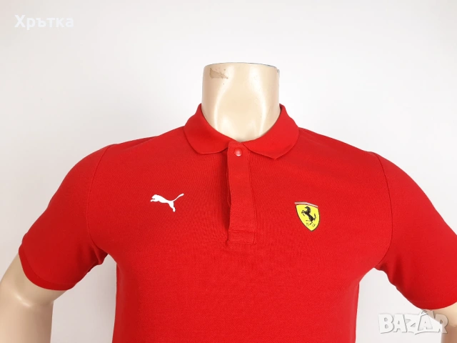 Puma x Ferrari - Оригинална мъжка тениска с яка размер S, снимка 5 - Тениски - 53010992